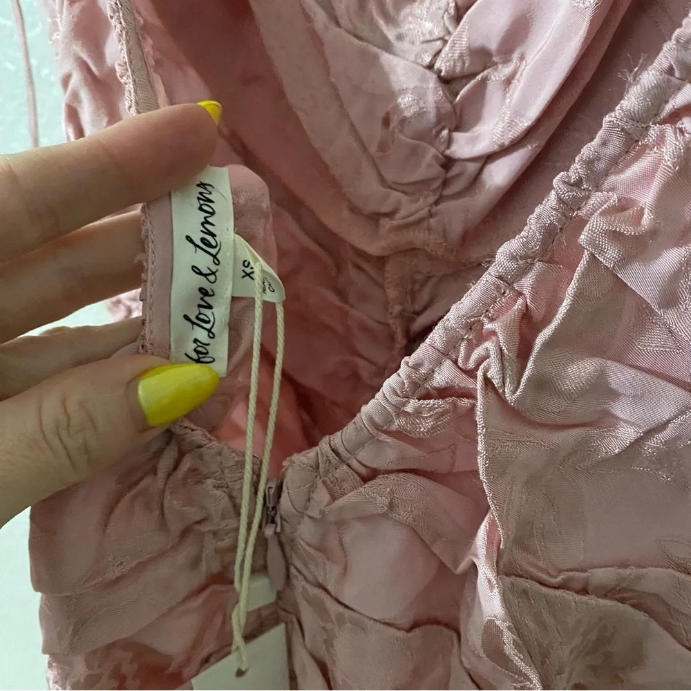 For Love & Lemons / Soraya Midi Dress / Pink